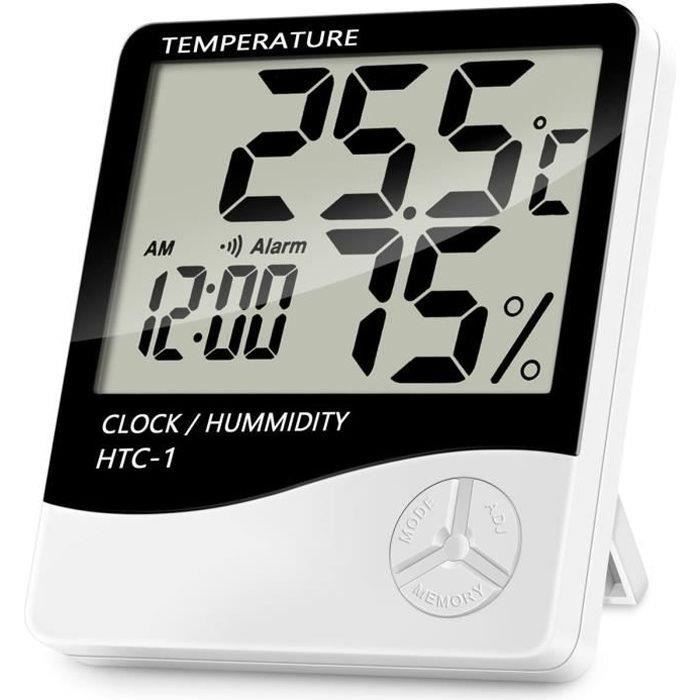 AL03858-Multifunktions-Innen-Thermo-Hygrometer Elektronisch Digitales LCD-Display Temperatur- und Feuchtigkeitsanzeige HTC-1
