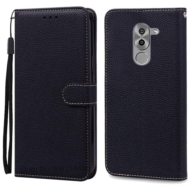 Honor6X Hülle Für Huawei Honor 6X Hülle Flip Leder Brieftasche Handyhülle Für Honor 6X Hülle Für Huawei Honor 6X Hülle Coque Fundas For Honor 6X (2016) schwarz