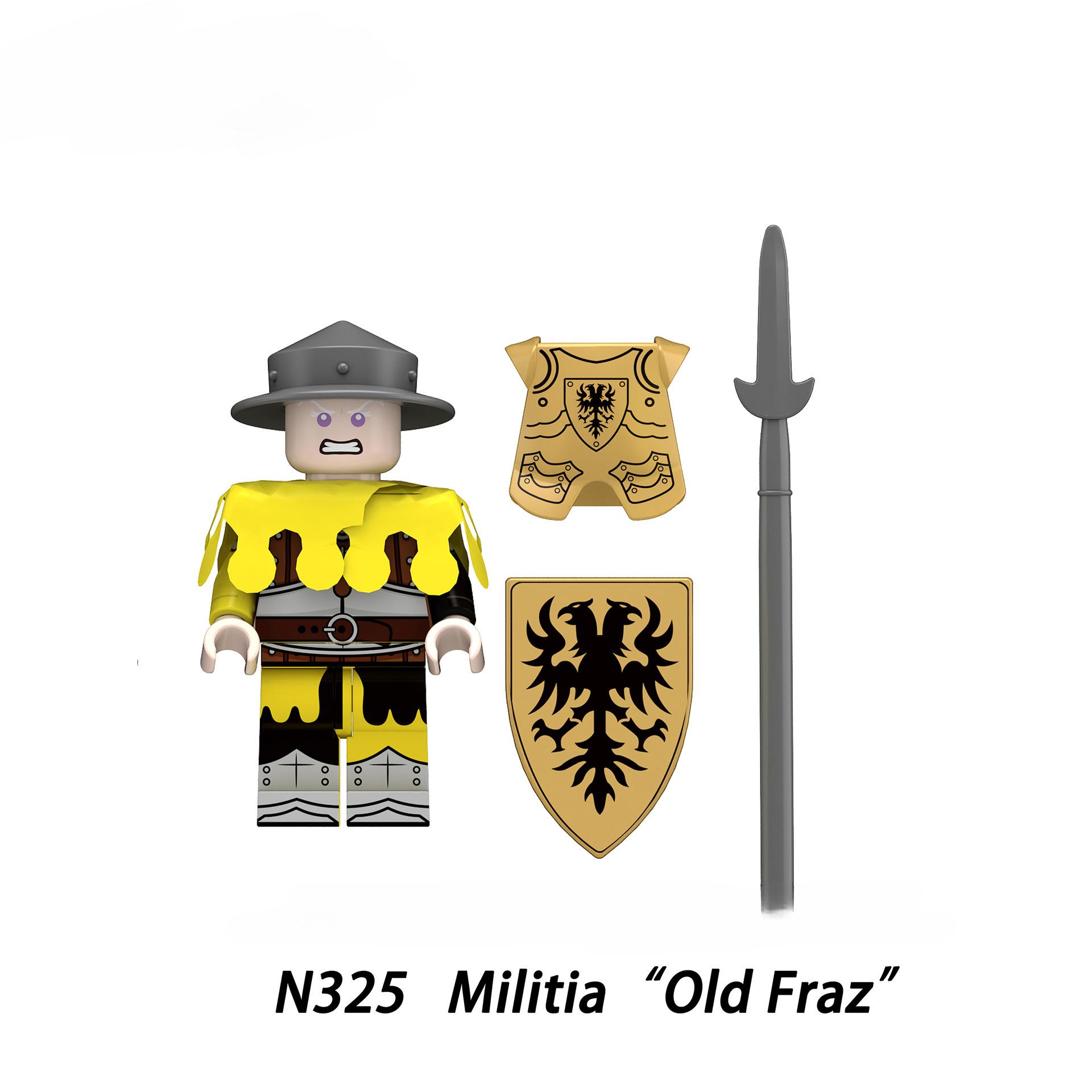 Mittelalterliche Serie Milizsoldat Baustein Kinderspielzeug