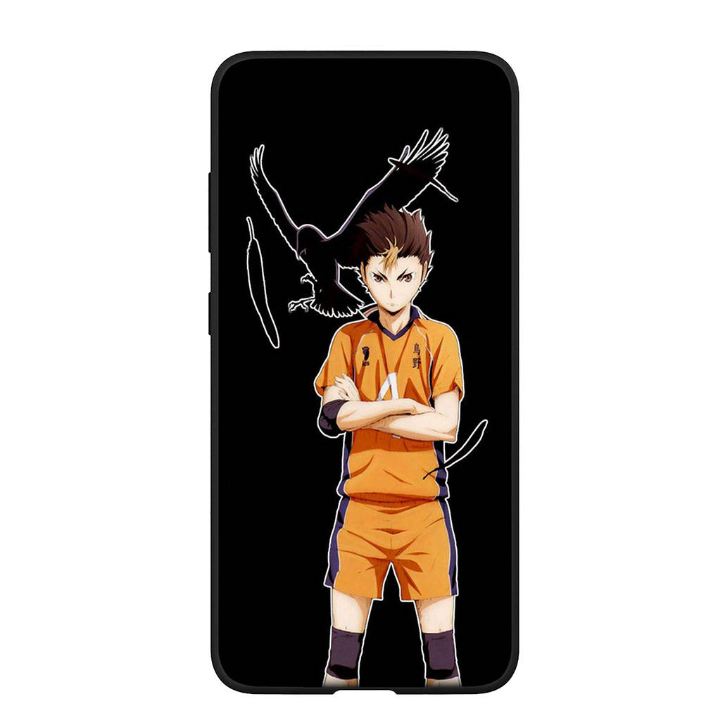 Handyhülle für Samsung Galaxy S25 S24 S23 A16 A06 iPhone 16 15 Xiaomi Redmi Note 14 13 12 16E X 11 Pro Max OPPO Moto Huawei Haikyuu Shoyo Hinata Cover for Huawei P30 rehbraun