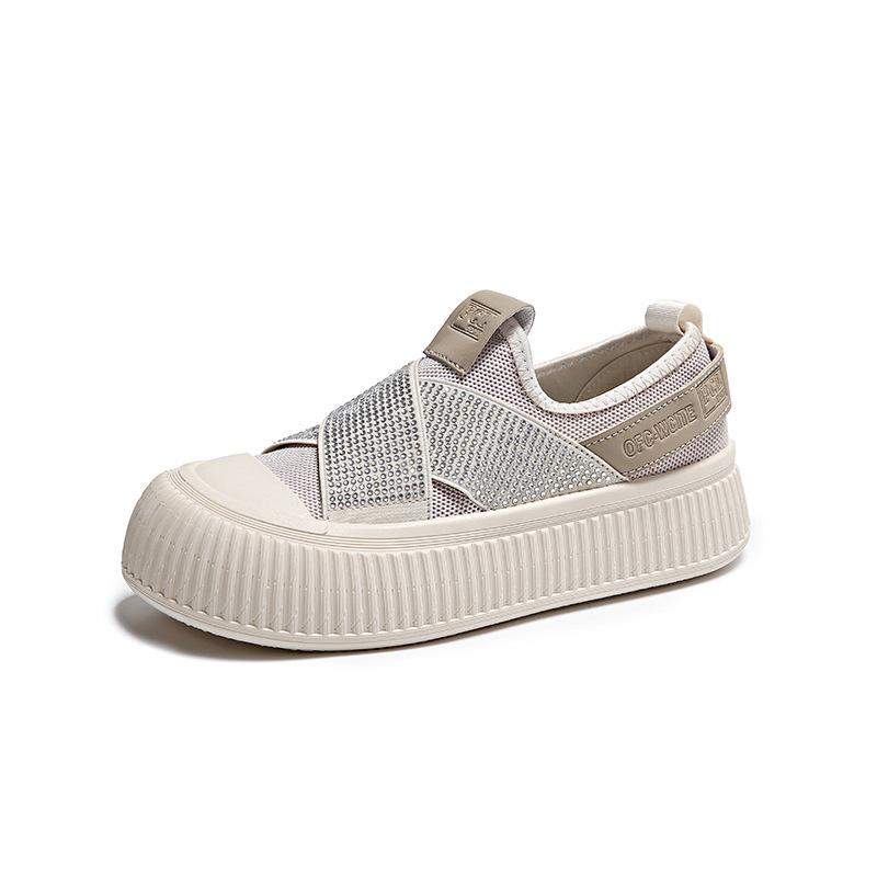 Mode Damenmode Plateauschuhe Neue Mode Lässige Slipper Sneaker Mode Hohle Atmungsaktive Damen Leichte Outdoor-Schuhe 39