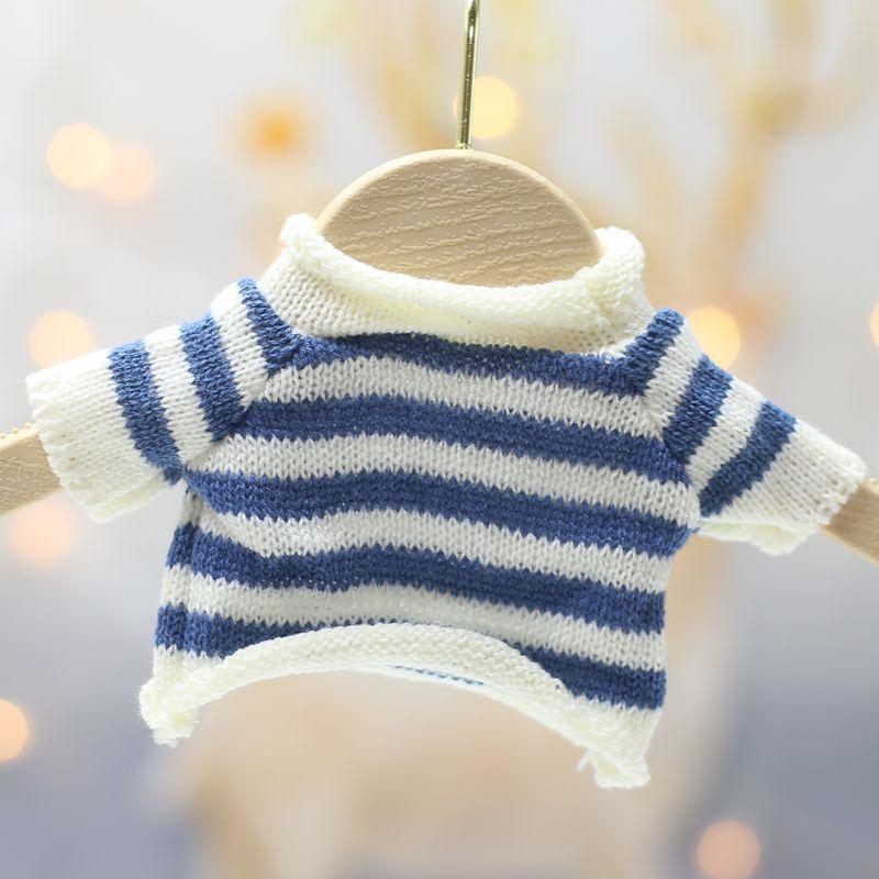 30cm Teddybär Bär Zubehör Zubehör Puppe Puppe Kleidung ersetzen Plüschtiere Pullover Pullover Zubehör naked blue and white striped sweater