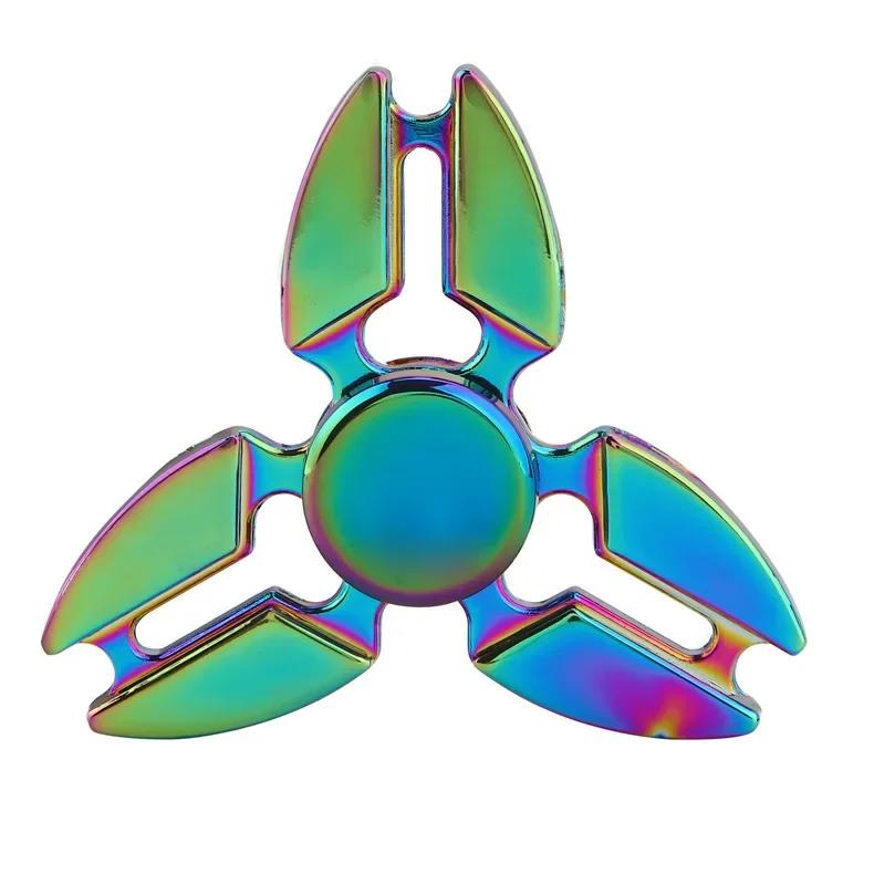 Metall Bunt Finger Spinner Spielzeug Regenbogen Fidget Spinner Hand Spinner Anti-Angst Spielzeug Für Kinder Erwachsene Lindert Stress Geschenke