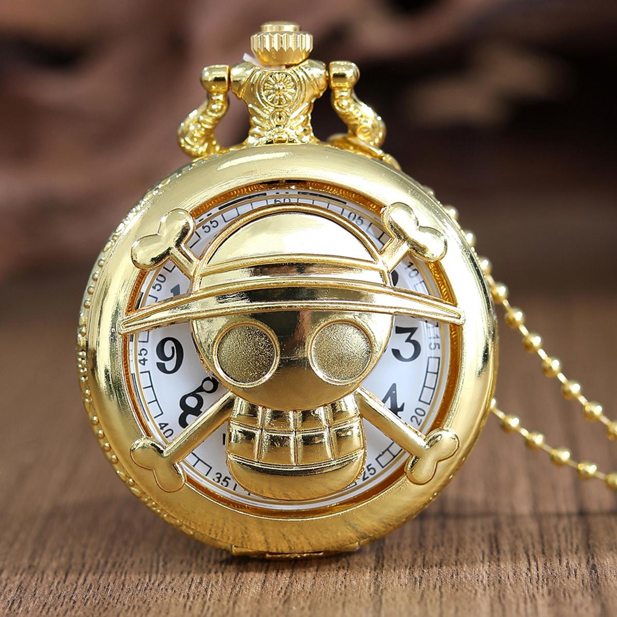 Herren Taschenuhr Legierung Quarzuhr Mode Halskette Kette Uhr
