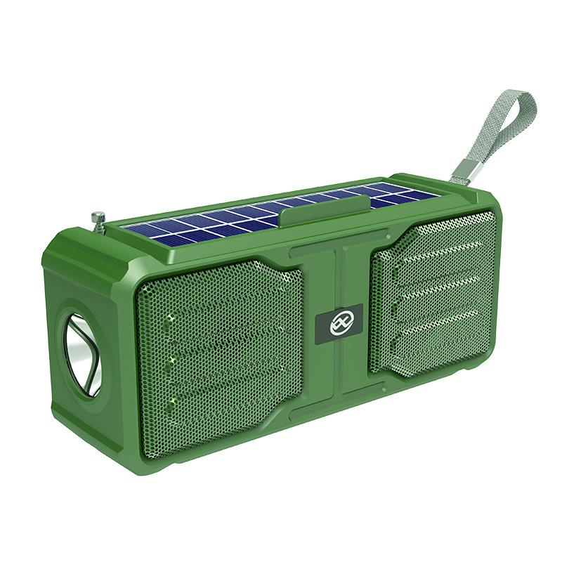 Tragbarer Bluetooth-Lautsprecher, kabelloser Bass-Subwoofer, Outdoor-Soundbox, Lautsprecher mit hoher Lautstärke und Taschenlampe, unterstützt FM-Radio DL-165 rot