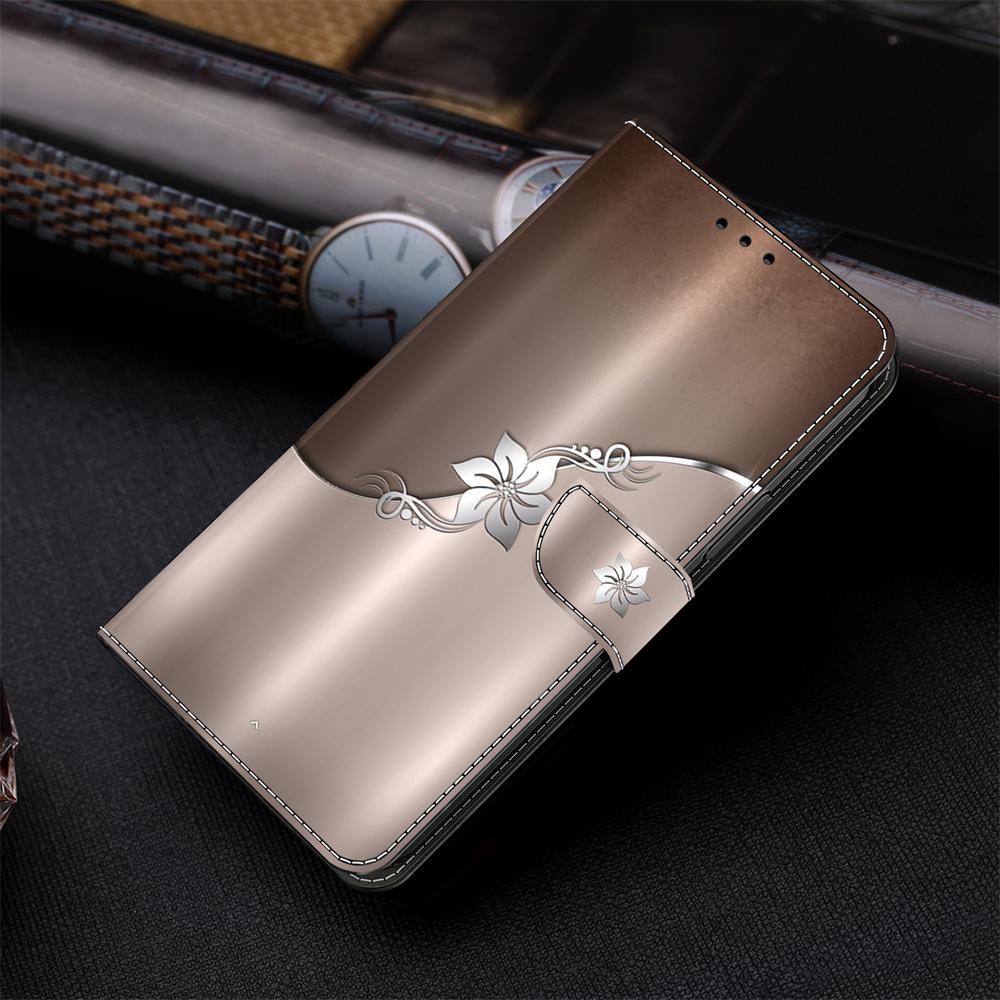 Minimalistischer Stil, silbernes Blumenmuster, bemalte Handyhülle für iPhone, Samsung, Xiaomi, Redmi, Motorola, Nokia, Sony, LG, Ledertasche iPhone 6Plus 7Plus 8Plus