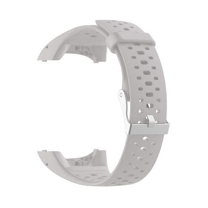Silikon-Armband für Polar M400 M430 GPS-Sport-Smartwatch-Armband, Ersatz-Armband, mit Werkzeug hellgrau