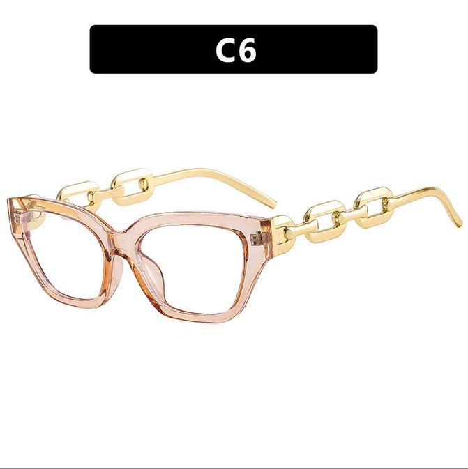 Stilvolle Retro-Quadratketten-Brille für Damen Nerd-Brille Stärke -0,5 -1,0 -2,0 -3,0 -4,0 bis -6,0 myopia -2.5