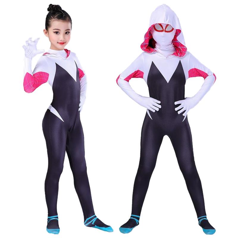 Unisex Halloween Superheld Tier Cosplay Kostüme Atmungsaktiv Sicher Kinder Party Verkleidungen für Jungen Mädchen Kleinkinder 120 black