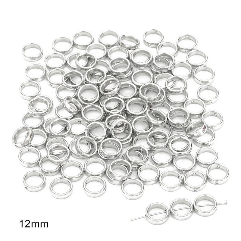 50 Stück CCB Liebe Herz Blume Quadrat Oval Kreis Rahmen Perlen Spacer Anschlüsse DIY Halskette Armband Ohrringe Anhänger Schmuckherstellung Zubehör 12mm römische silber