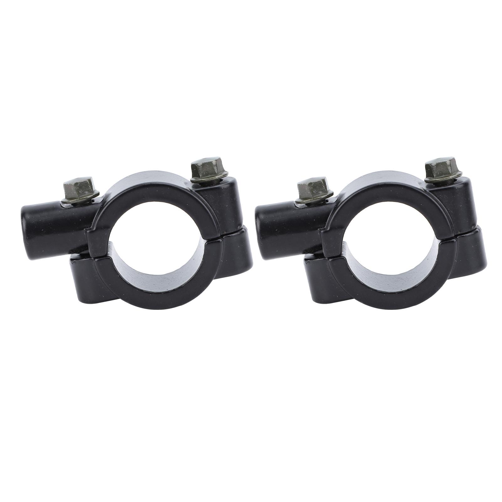 2 STÜCKE 25mm Motorrad Lenker Spiegelhalter Halter Klemmschelle Adapter Universal für Motorrad ATV Roller Projekt M10 schwarz