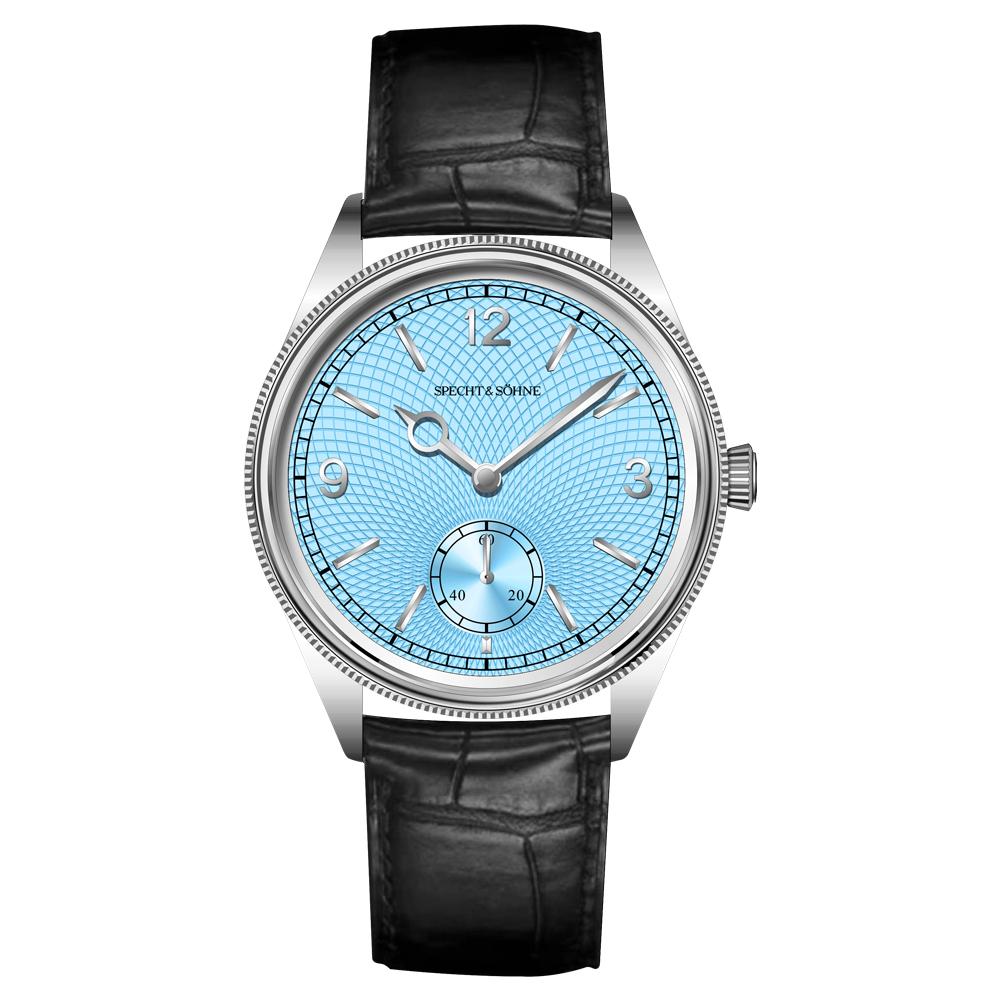 Neue Mode Specht & Söhne 1908 Herren Mechanische Uhren Saphirglas Lachsfarben Edelstahl Uhr für Herren Wasserdicht gray