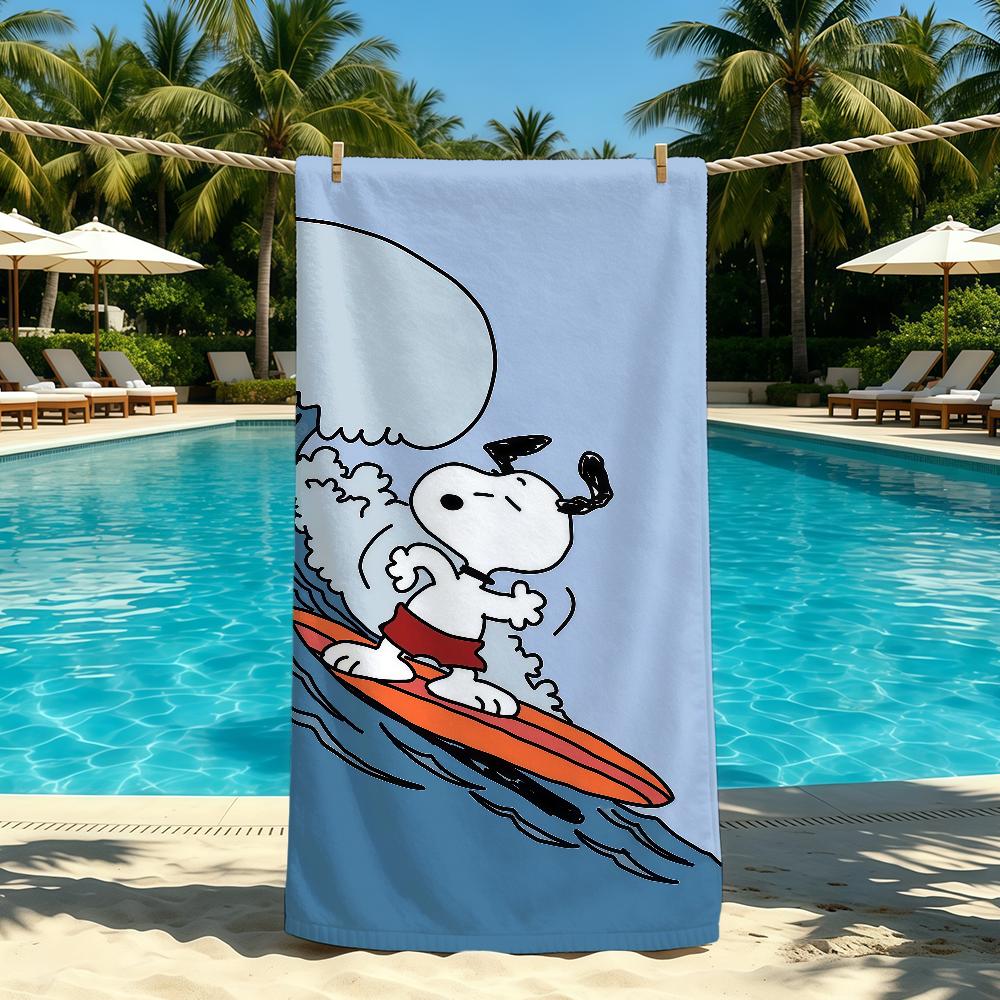 Comics Niedliches Handtuch Für Draußen S-Snoopys-Es Camping Strandhandtuch Super Saugfähig Schnell Trocknend Sommerhandtuch STJ40x70CM blue