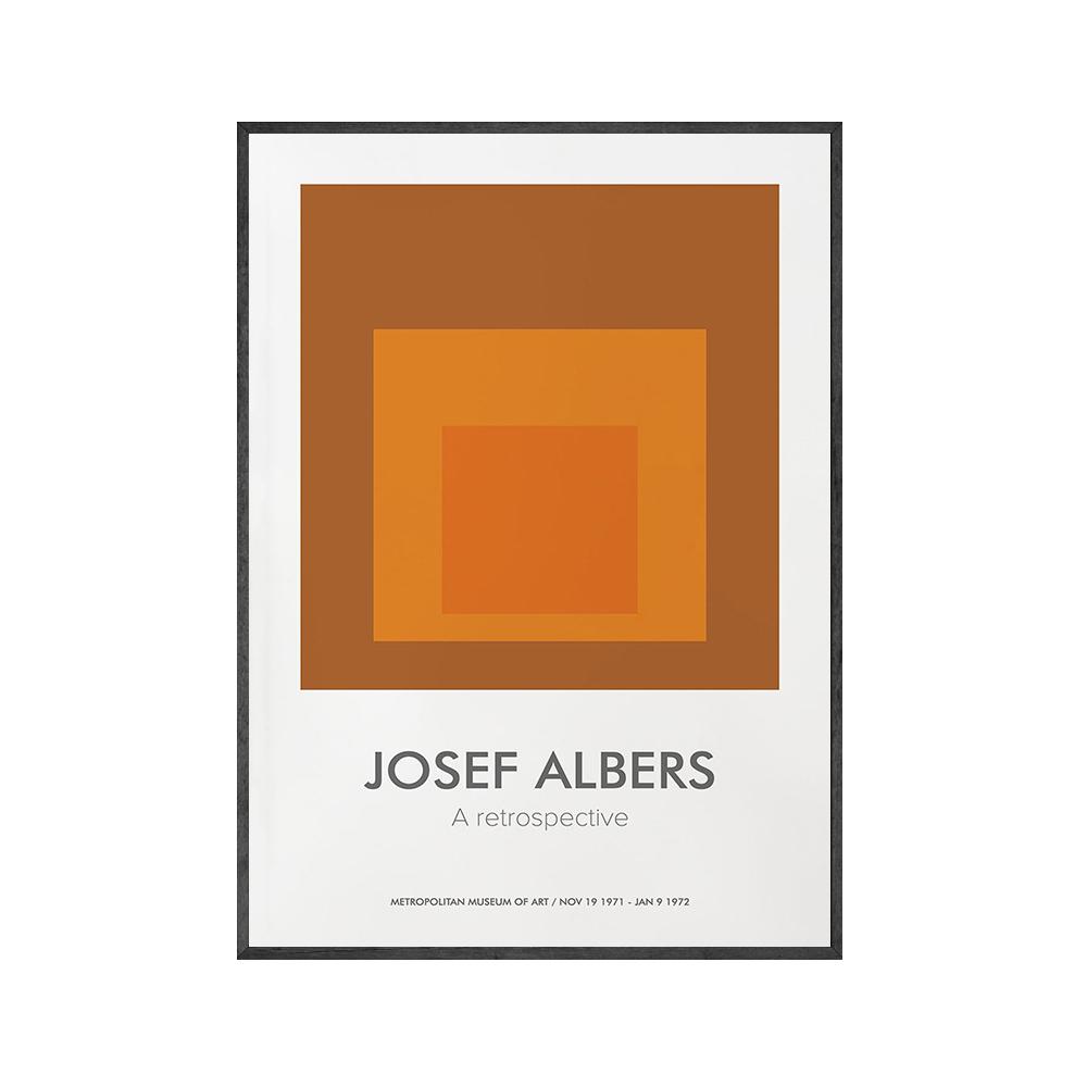 Josef Albers Abstrakte Geometrische Kunst Museum Ausstellung Poster Leinwand Druck Malerei Wand Kunst Bild Home Gallery Decor 50x80cm No Framed