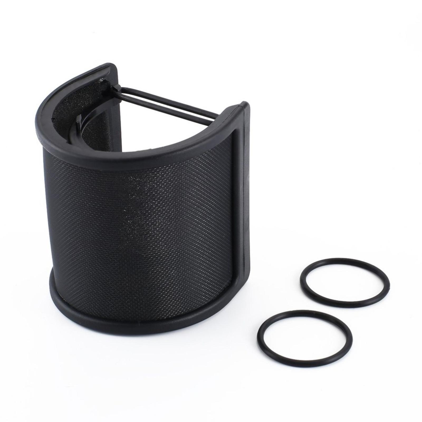 Mikrofon-Pop-Filter, professionelles Metall-Mikrofon-Pop-Filter-Schild, Blowout-Preventer-Netz schwarz