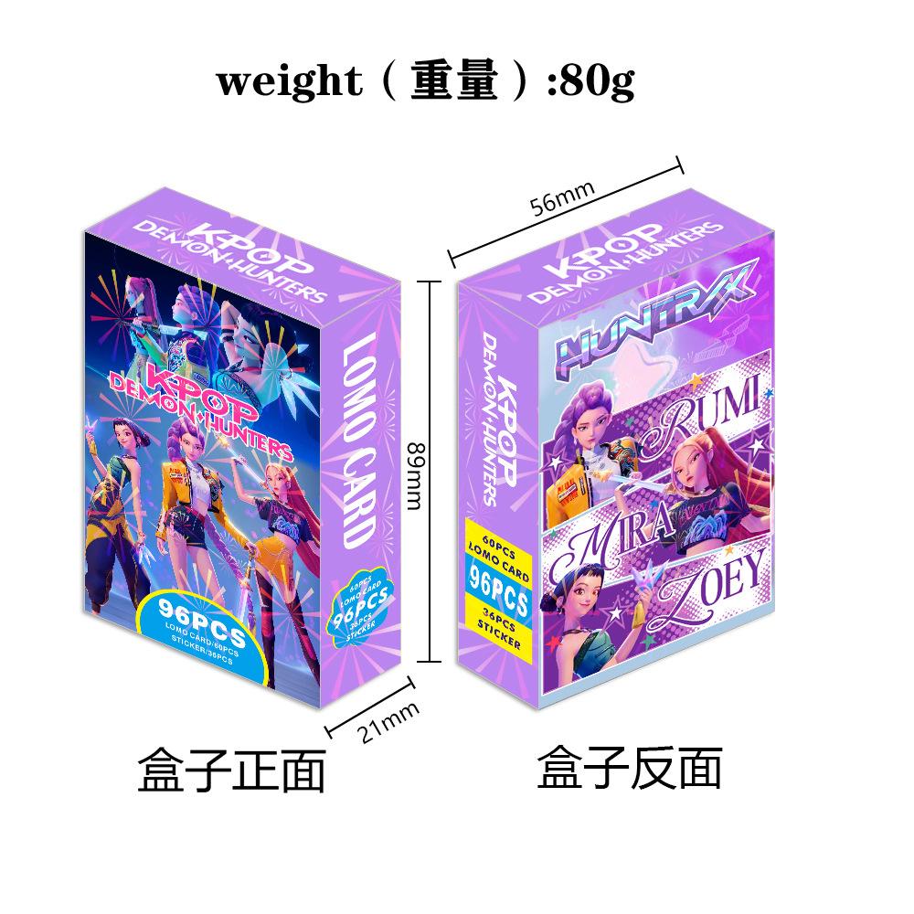 Heißes Dämonenjäger-Mädchengruppen-Set mit holografischen Sammelkarten - 30/92-teilige Anime-Sammelkarten für Fans Geschenke
