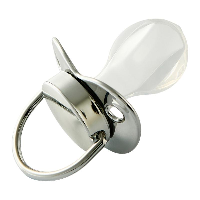 Stressabbau Schnuller für Erwachsene Männlich Weiblich Beruhigungssauger Silikon-Schnuller Ergonomisch Reduziert Schnarchen zur Angstreduzierung silber