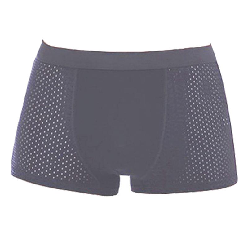 1/4 Stück Herren Unterwäsche Slips Herren Bambus Boxer Briefs Unterhosen Unterwäsche Boxershorts Atmungsaktiv Hombre Loch Sexy Shorts Lingerie Netz Slips 3XL grau