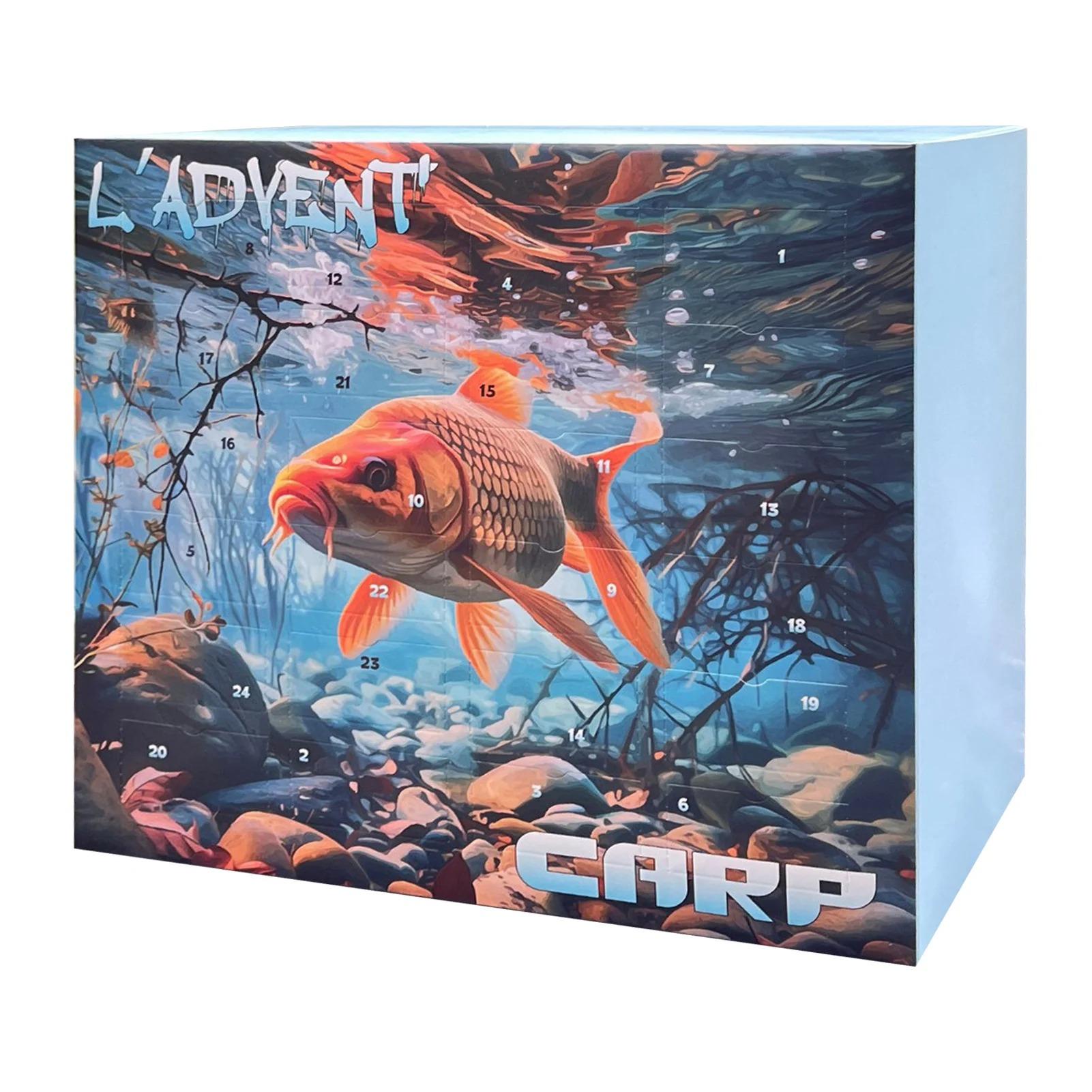 Angeln Weihnachtsartikel Adventskalender Countdown Angelköder 24 Tage Angelköder Set Kreative Weihnachtsgeschenke Tackle Blind Box style B gray