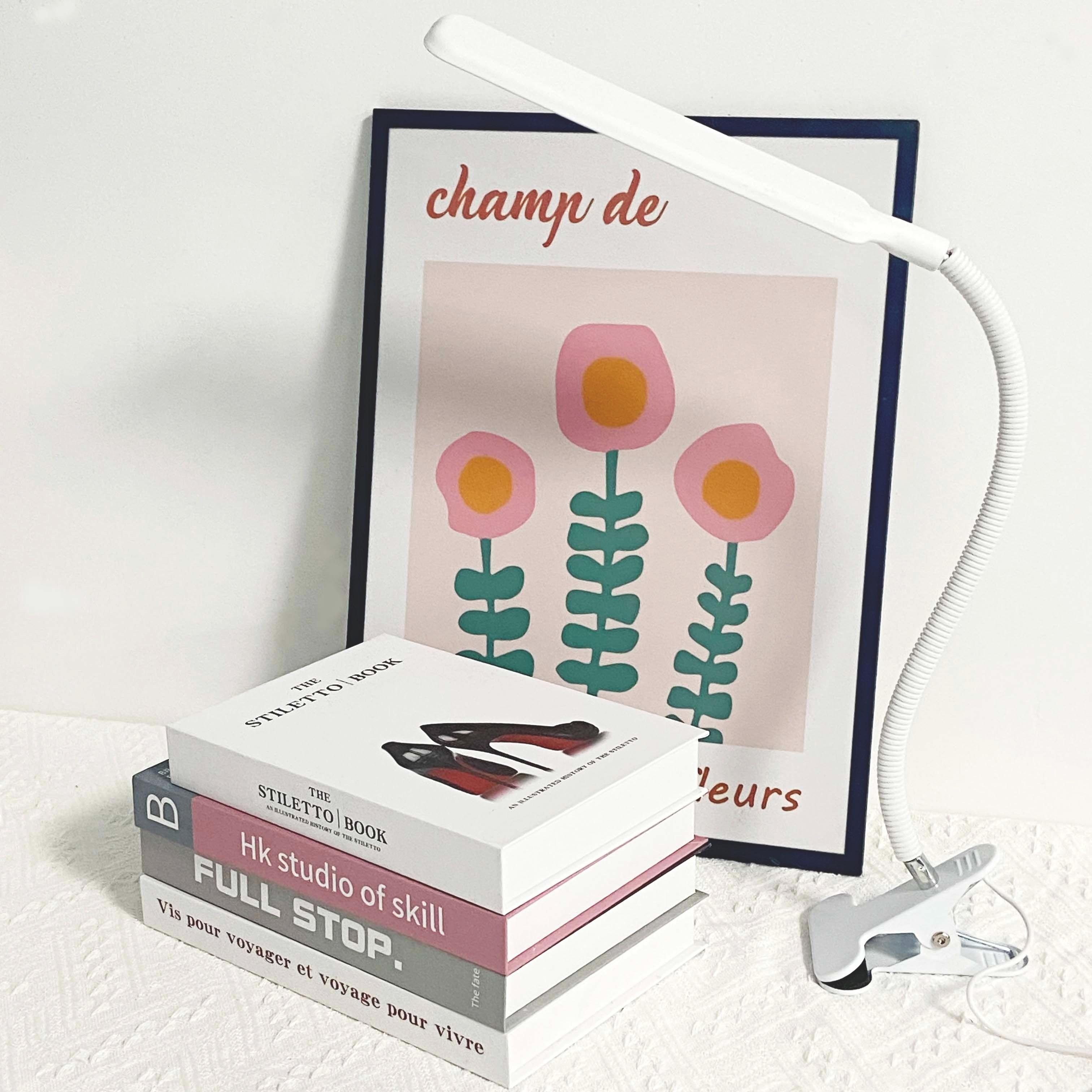 1PC Led Clip Schreibtisch Lampe Augenschutz Lampe Clip Lampe Student Lesen und Schreiben Lampe weiß