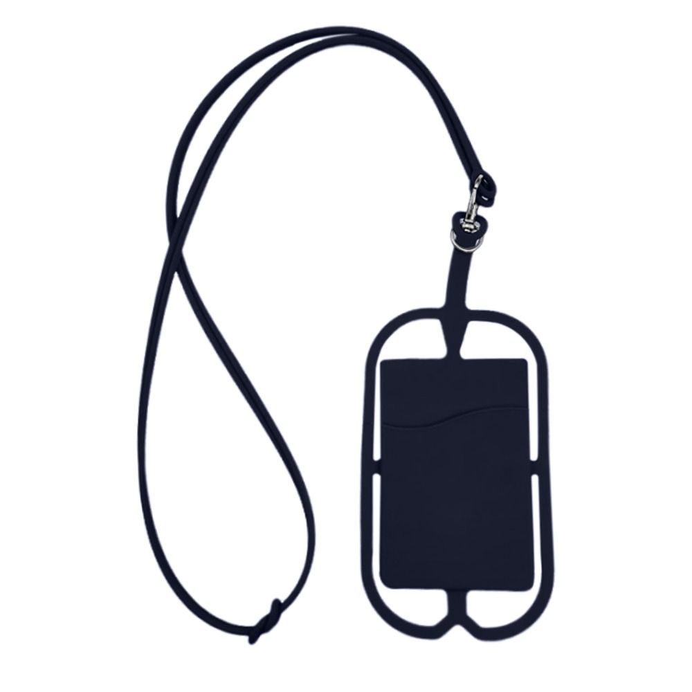Silikon-Telefon-Lanyard, universeller Handy-Lanyard-Halter, Telefon-Hängehülle, Telefonhülle schwarz