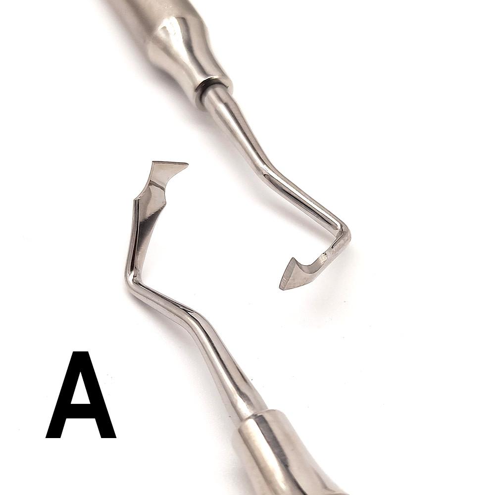 Dental Knochen Schaber Dental Ochsenbein Meißel Doppel Enden Zahn Knochen Messer Split Pfropfen Oral Chirurgie Werkzeug Edelstahl Zahnarzt Werkzeuge 1 piece A