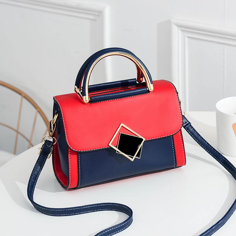2022 neue Textur Tasche Mode Kleine Quadratische Tasche Einzelnen Schulter Messenger Tasche frauen Tasche 22x10x16cm blau