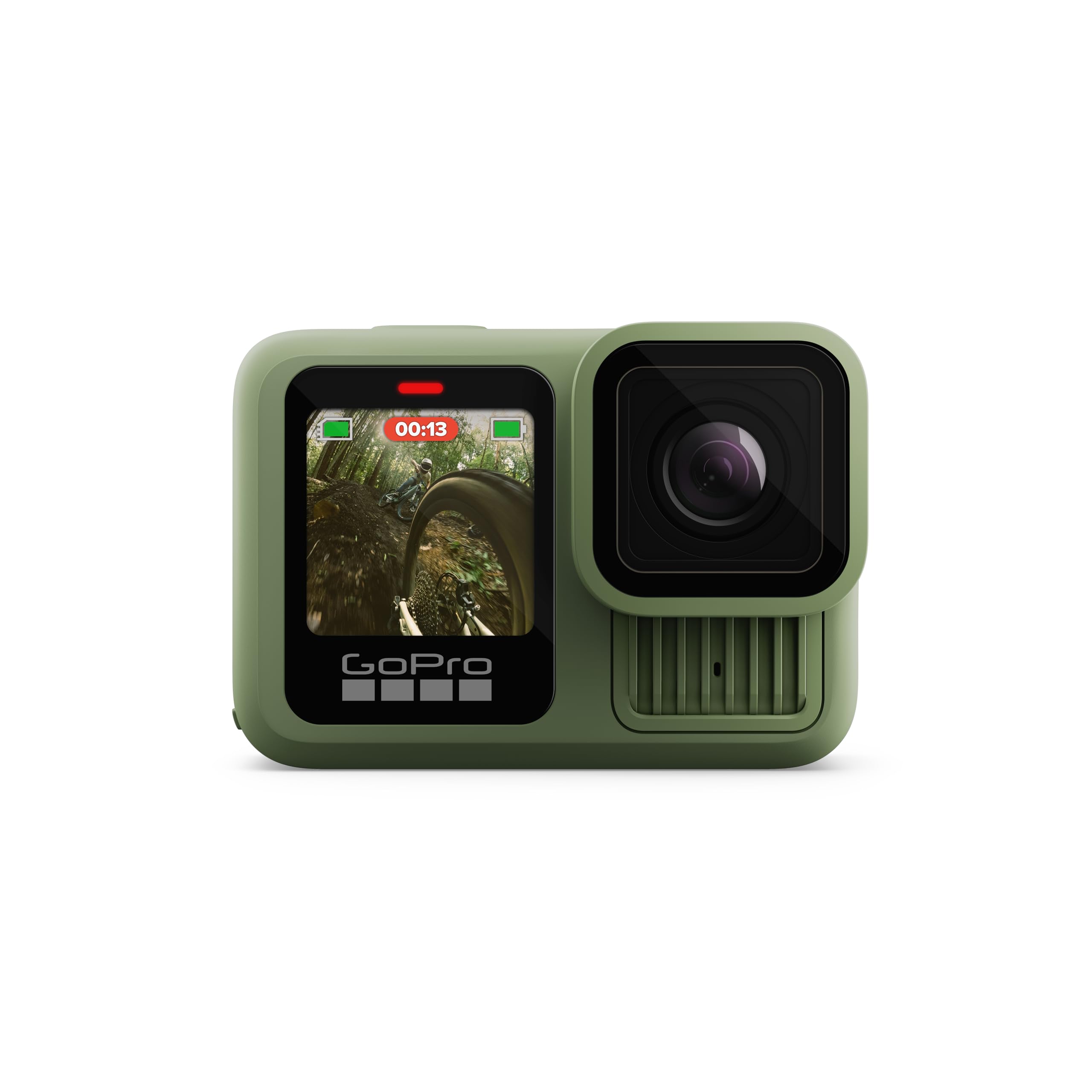GoPro HERO13 Waldgrün Action 400fps 13x Slow 1900mAh Akku für verschiedene Wetterbedingungen Kamera, 5.3K/60fps + 4K120fps, Wasserdicht, HLG-HDR Video, Bewegung, grün