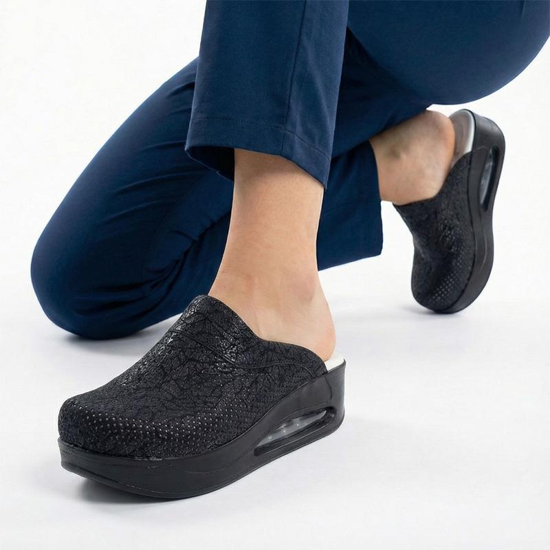 Frauen Medizinische Clogs Sabo Krankenhausschuhe Rutschfeste Pantoffel Krankenschwester Arzt Hebamme Chirurgische Sandalen 37 rauchige schwarz
