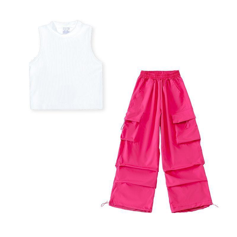 Mädchen Cargohose 5-14 Jahre Frühling Kinder Lose Hosen Mode Teen Mädchen Kleidung Herbst Kinder Stil Weite Beinhose 120