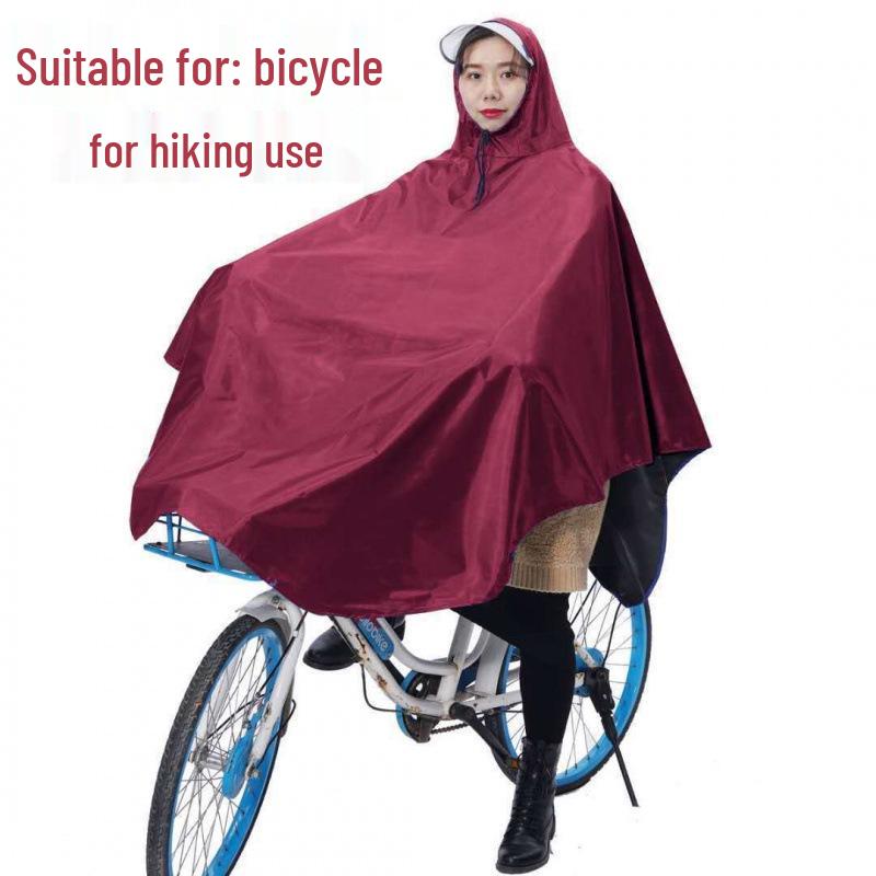Unisex Langer Motorrad-Regenponcho - Verdickt, Vergrößert, Elektrofahrzeug-Abdeckung black