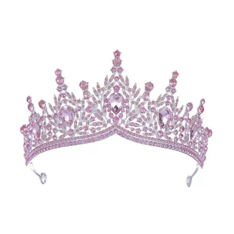 Brautkrone Perlen Kopfschmuck Kristall Japanische und Koreanische Hochzeitskleid Accessoires 18. Geburtstag Hochzeitskrone Haarschmuck white