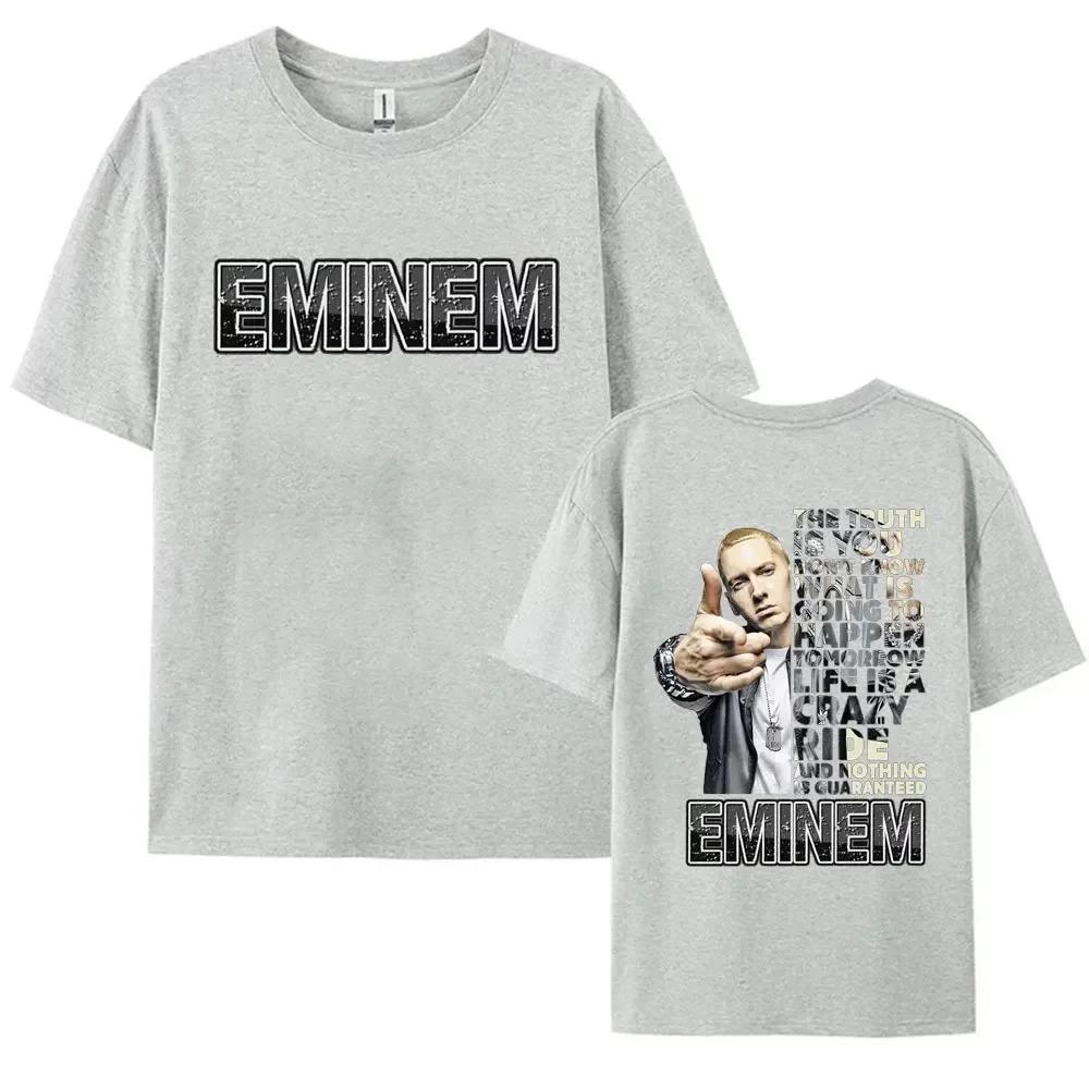2026 Rapper Eminem Neues Album Grafikdruck T-Shirts Herren Damen Hip Hop Trend Kurzarm T-Shirt Sommer Baumwolle T-Shirt für Fans Geschenk XXL braun