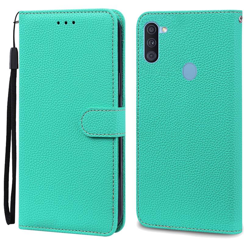 A11 M11 Hülle Für Samsung Galaxy A11 Hülle Galaxy M11 Flip Leder Brieftasche Hülle Für Samsung A11 Hülle Coque Fundas Bumper Shell For Samsung A11 himmelblaue