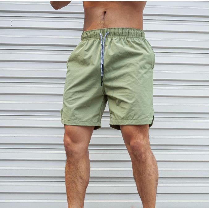 Männer Shorts Leichte Dünne Kurze Hosen Laufen Squat Fitness Shorts Männer GYM Tragen Schnell trocknende Kordelzug Shorts XXXL grün