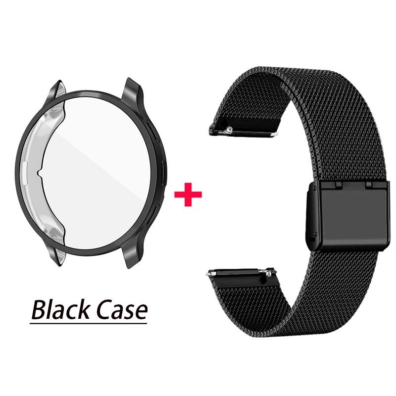 Metall Strap Für Garmin Venu 3 3S 2S Smart Uhr Armband + Fall Für Garmin Vivoactive 4 4s Armband Für Garmin Venu 2 Plus Abdeckung Garmin Venu 3 schwarz