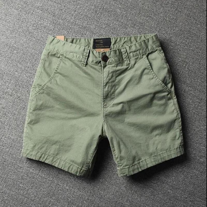 Freizeitshorts aus Baumwolle für Herren: Lockere Passform, einfarbig, vielseitige Arbeitskleidung, Dreiviertel-Sommerstil XXXL grün