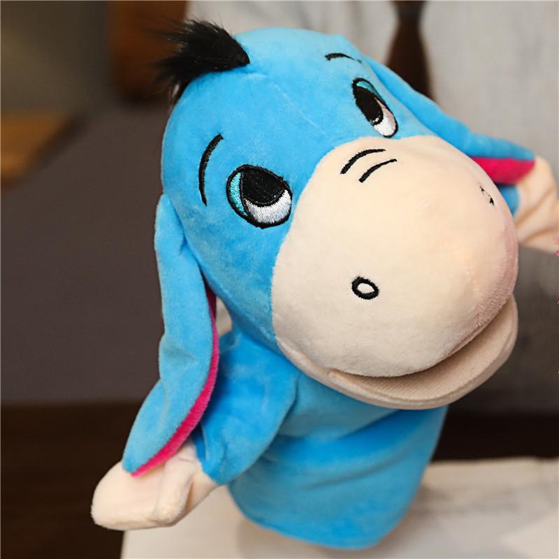 Stofftiere Spielzeug Hand Finger Puppen Kawaii Puppen Lernspielzeug Baby Spielzeug Ente Lamm Kuh Hund Pferd Kinderspielzeug Geschenk 25-27cm