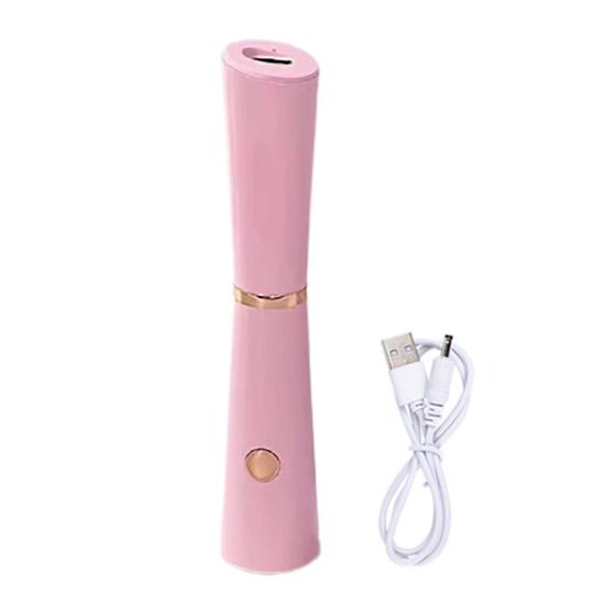 Hand-Nagellampe, tragbar, 3 W, LED, 25/60 s, Timing, wiederaufladbar, zum Trocknen von Gelpolitur, UV-LED-Nagellicht, Maniküre-Trockner, Nagelstudio, Nagelkunst-Werkzeuge rosa