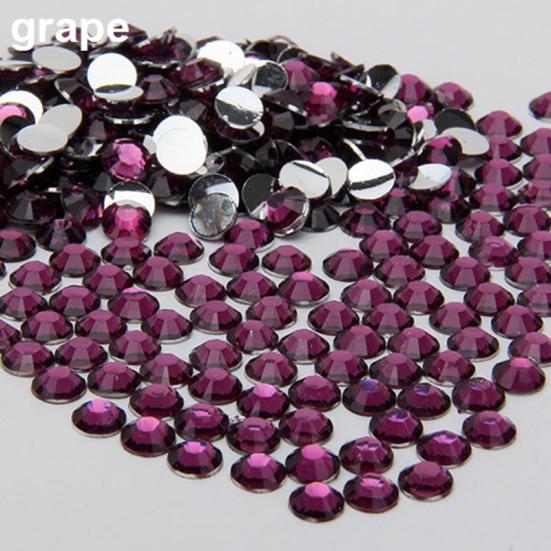 2000 Stück Harz-Strasssteine mit flacher Rückseite zum Selbermachen, für Handyhüllen, Nagelaufkleber, 2/3/4/5 mm 3mm cyber-traube