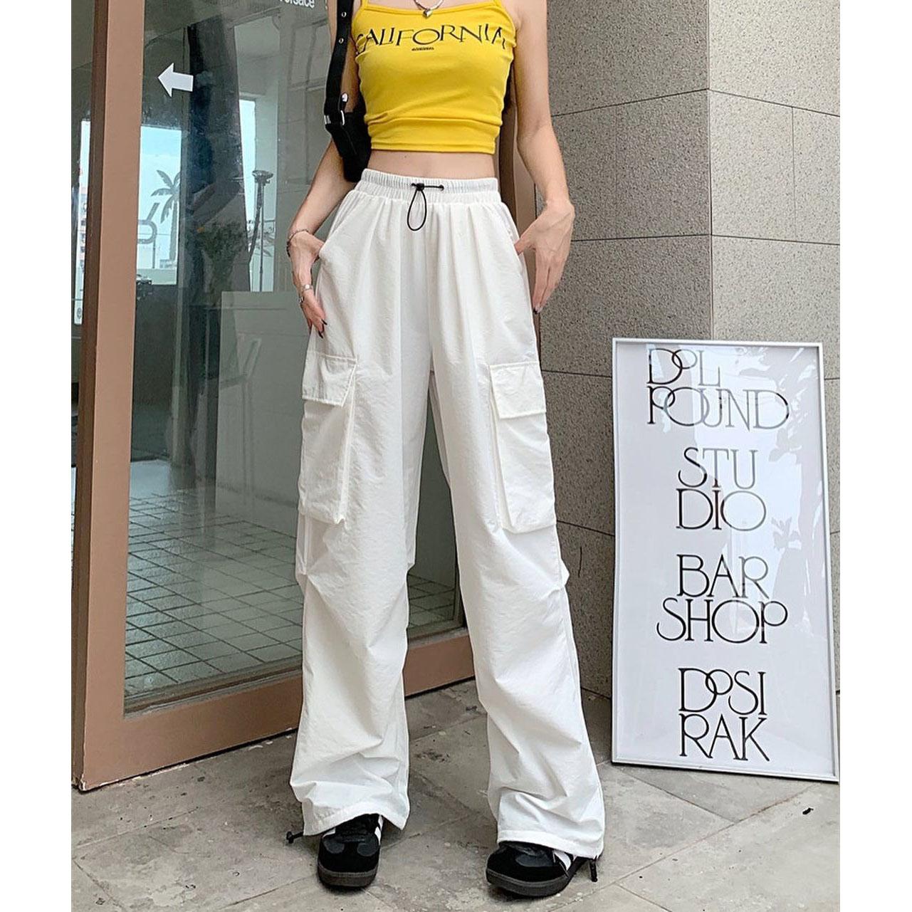 Streetwear Frühling Harem Casual Hosen Männer Elastische Taille Einfarbig Cargo Hosen Multi Tasche Lose Baggy Hosen für Frauen XL