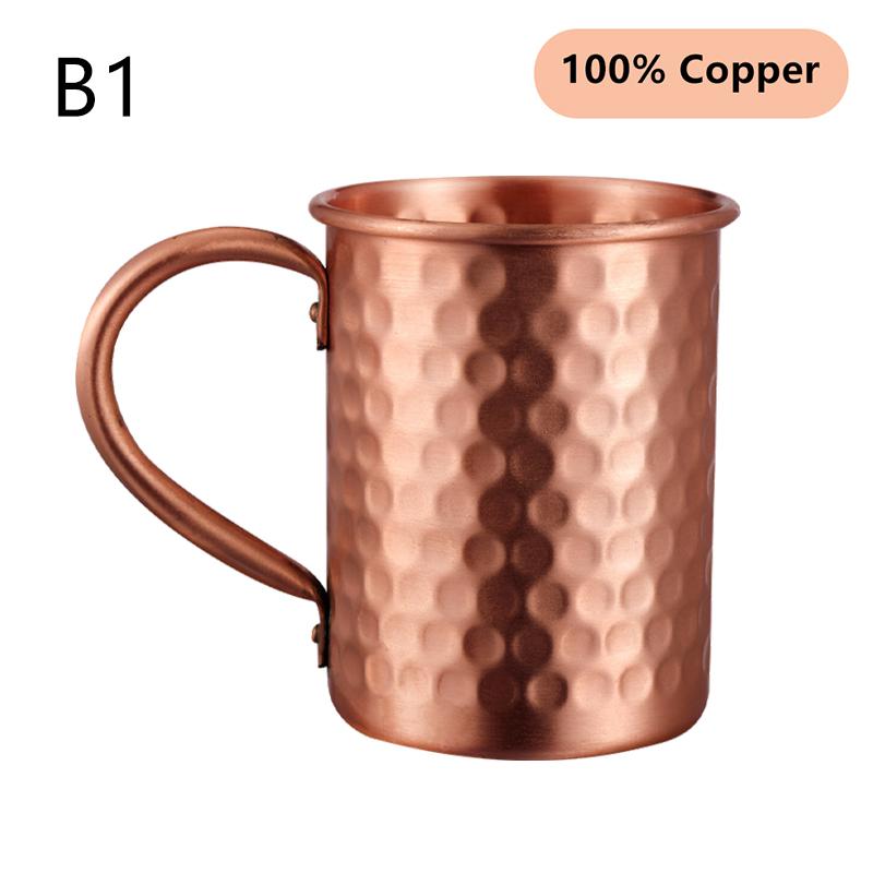 500ml 100% Kupfer Moscow Mule Becher, Gehämmerter Cocktail-Weinbecher für Bier Kaffee, Langlebiges Bar-Trinkgeschirr 2