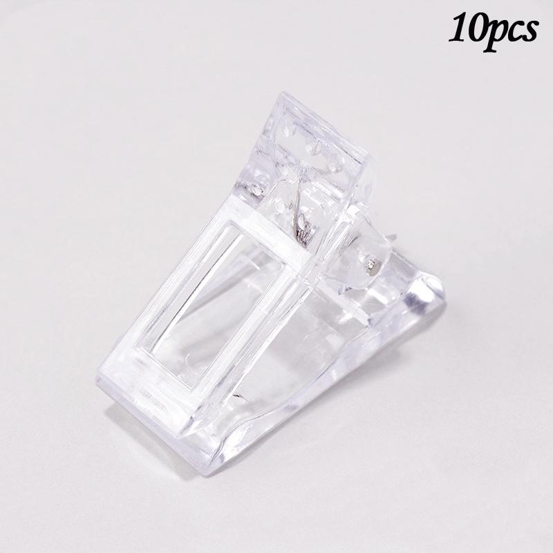 10 stücke Acryl Nagel Clip Transparent Gel Schnell Gebäude Nagel Tipps Clips Fingernagel Verlängerung UV Schellen Maniküre Builder Werkzeuge