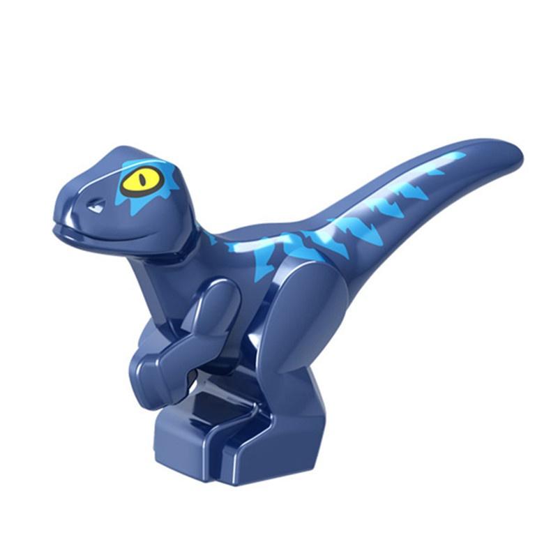 9 Farbe 2CM Mini Baby Dinosaurier Bausteine Spielzeug Ziegel Figuren Spielzeug Kinder Geburtstag Weihnachtsgeschenk 5pcs blau