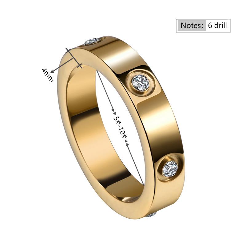 Ringe Trendige Partnerringe für Männer und Frauen Mode Diamantringe No. 7