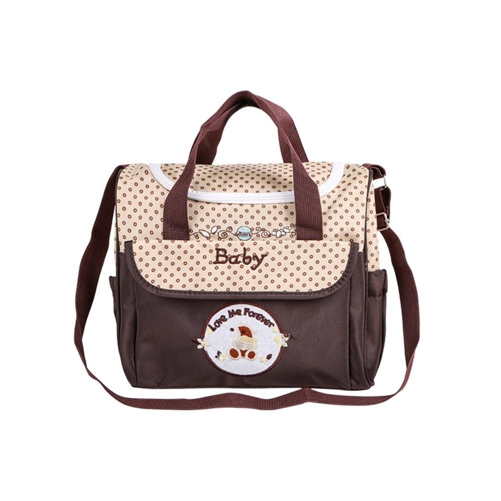 5 Stück/Set Große Kapazität Baby Wickeltasche Multifunktionale Umhängetaschen Neue Schultertasche Reisen Coffee-S