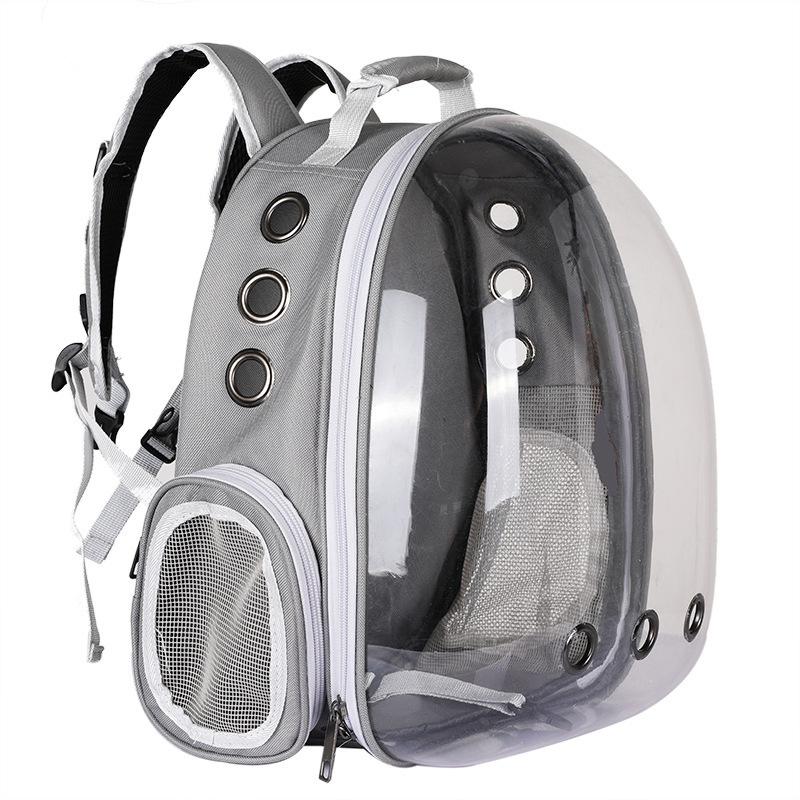Tragerucksack für Haustiere und Katzen, tragbar, transparent, Raumkapsel-Rucksack für kleine Tiere, Welpen, Hunde, Tragetaschen für Haustiere im Freien, Reisetasche gray