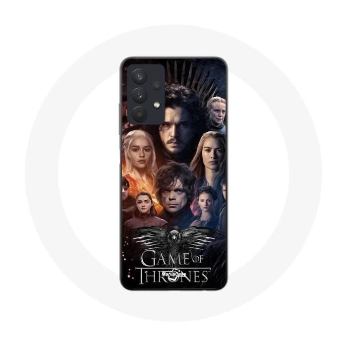 Hülle für Samsung Galaxy A32 5G Game of Thrones Staffel 8 Game of Thrones Crew Poster Eagle Logo Grau