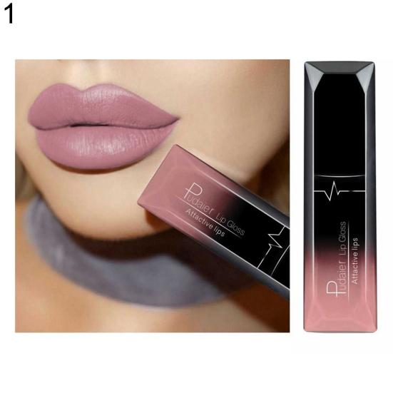 Langanhaltender flüssiger Lippenstift, matt, feuchtigkeitsspendend, fortschrittlicher Lipgloss, Lipglasur, Glitzer, mattes Finish, Lippen-Make-up, Lippenstift, Frauen, sexy Schönheit, Kosmetik 1#