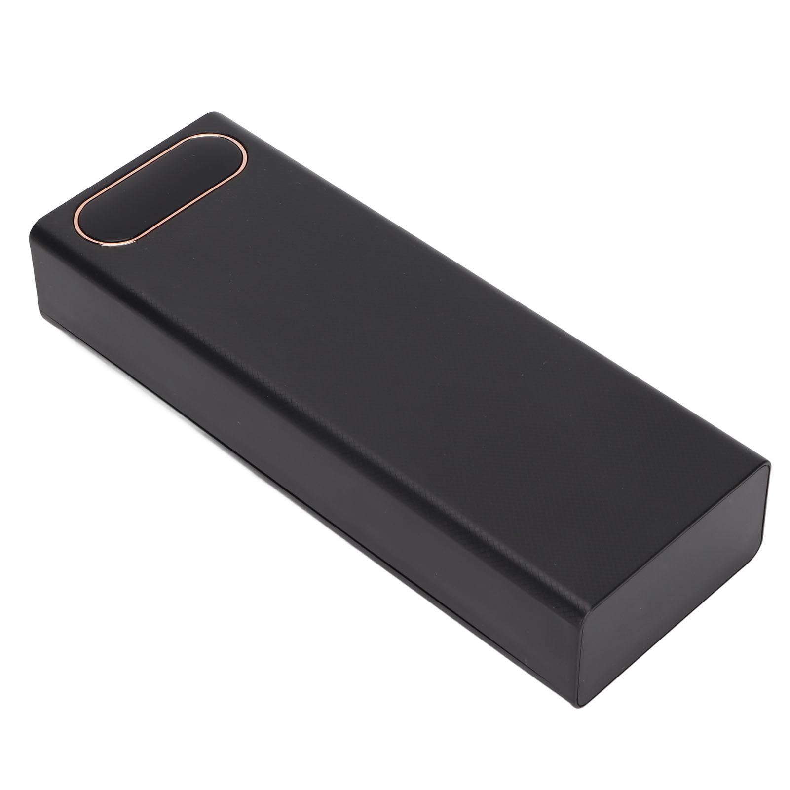 22,5W Schnelllade Powerbank Gehäuse Kit Abnehmbares LCD 20x18650 Batteriefach Powerbank Gehäuse Schwarz schwarz